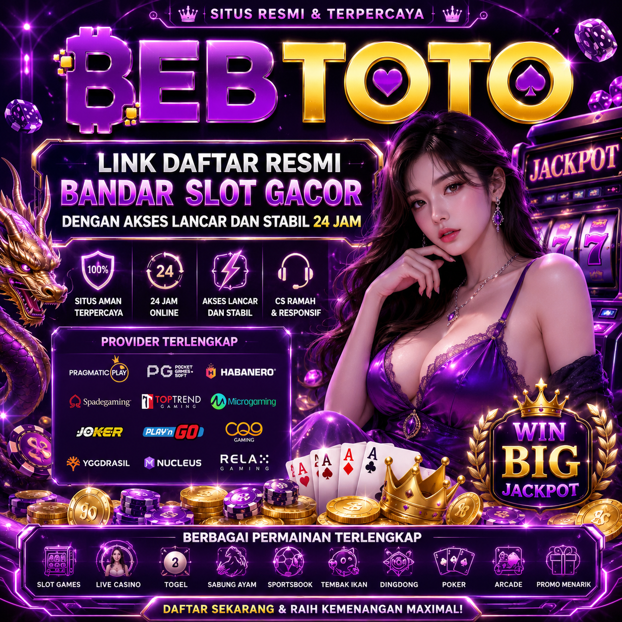 BEBTOTO : Link Daftar Resmi Bandar Slot Gacor Dengan Akses Lancar Dan Stabil 24 Jam