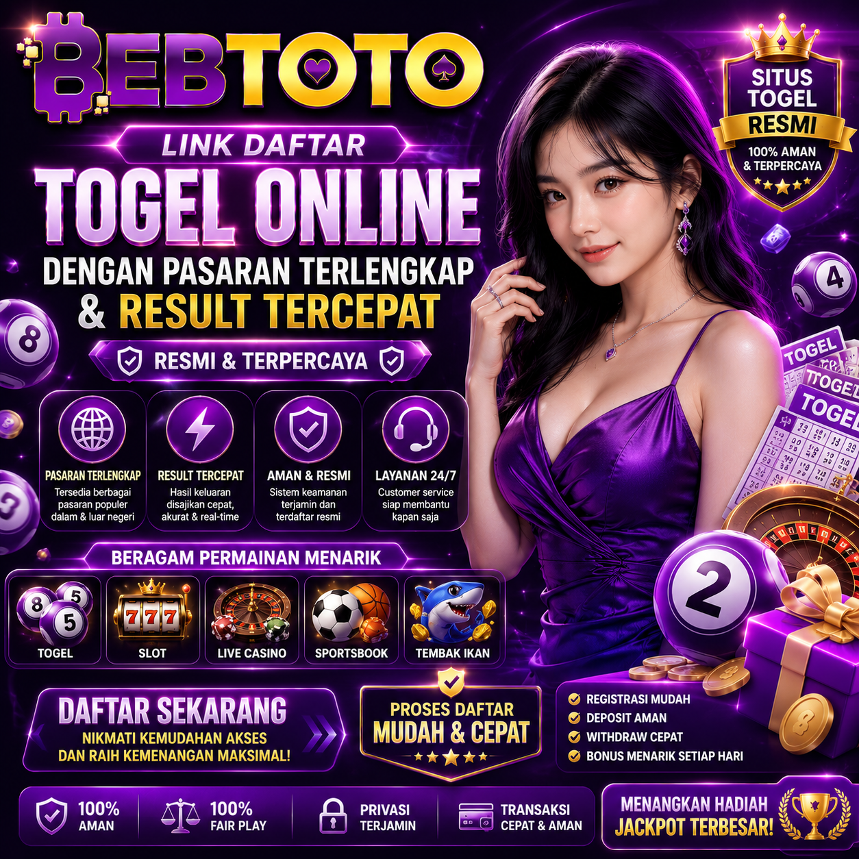 BEBTOTO : Link Daftar Togel Online Dengan Pasaran Terlengkap & Result Tercepat Resmi by Hey siriusly